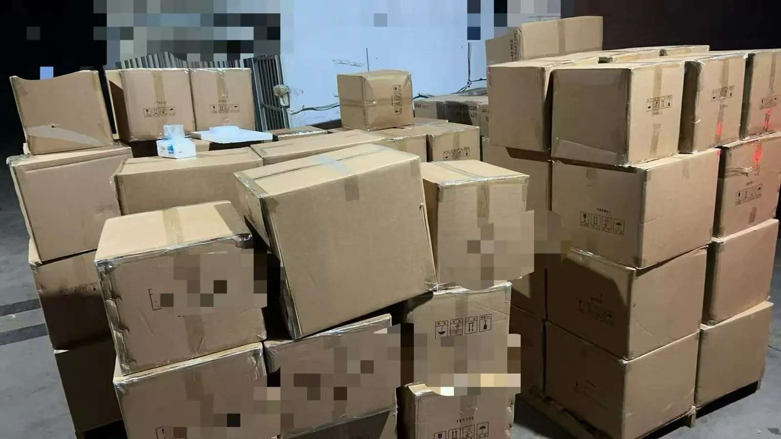 Wholesale order cartons prepared for dispatch